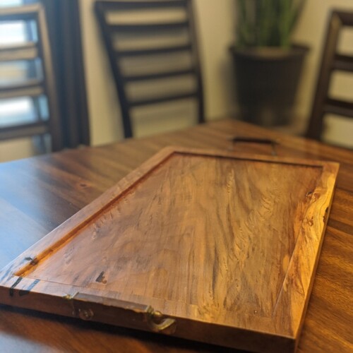 Breakfast in Bed Walnut Tray with Handles